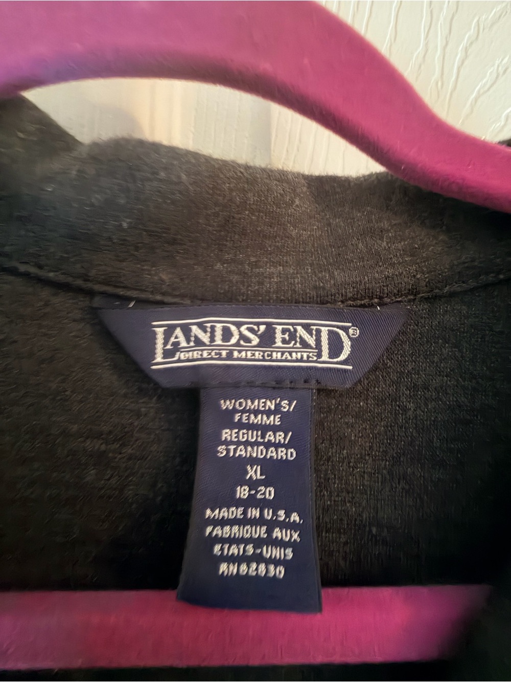 Lands' End Black Button-Front Cardigan Blazer - Picture 2 of 3
